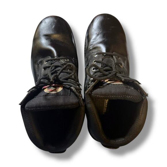 Brahma Boots Steel Toe Work Boots Mens Black Leather Lug Sole Size 11W - Picture 6 of 8